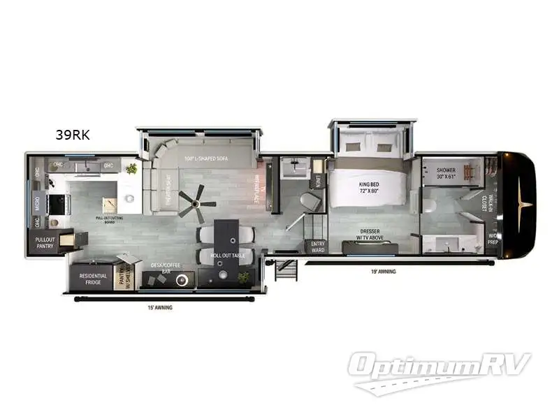 2026 Heartland Bighorn 39RK RV Floorplan Photo