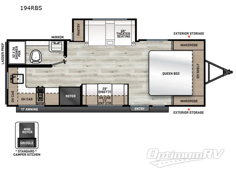 2027 Coachmen Catalina Summit Series 7 194RBS Floorplan Photo