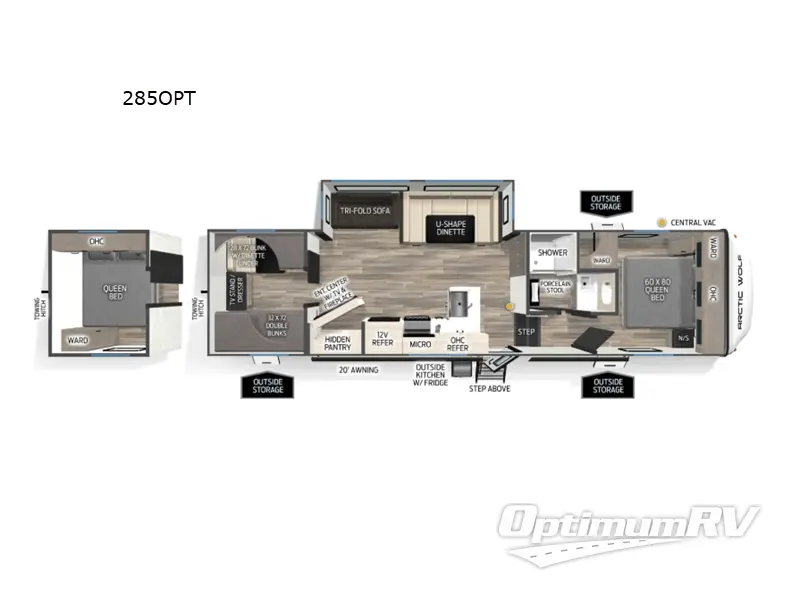 2026 Forest River Cherokee Arctic Wolf 285OPT Floorplan Photo