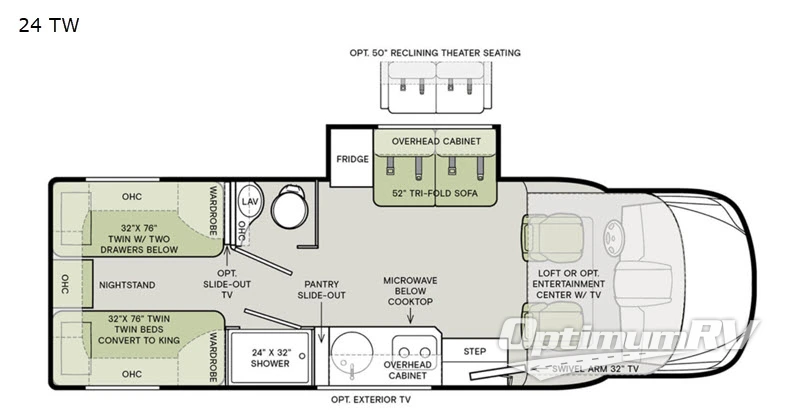 2020 Tiffin Wayfarer 24TW Floorplan Photo