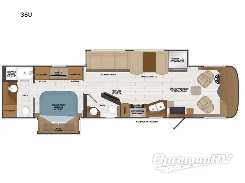 2023 Fleetwood Pace Arrow 36U Floorplan Photo