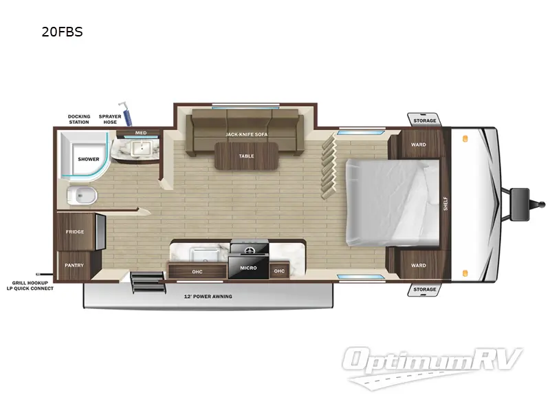 2024 Highland Ridge Open Range Conventional 20FBS Floorplan Photo