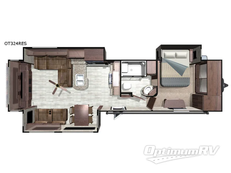 2018 Highland Ridge Open Range OT324RES Floorplan Photo