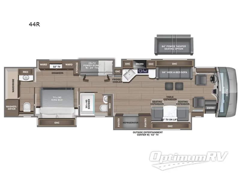 2024 Entegra Aspire 44R Floorplan Photo