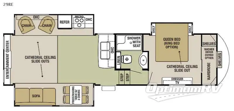 2015 Forest River Cedar Creek Silverback 29RE RV Floorplan Photo
