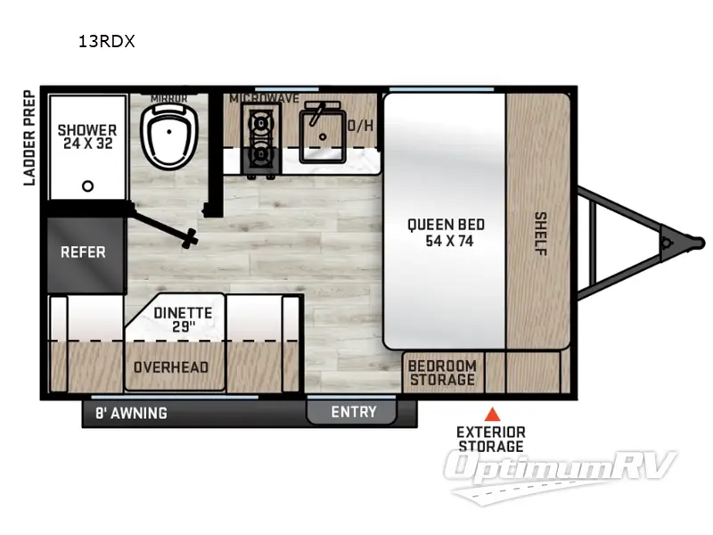 2025 Forest River Aurora Light 13RDX RV Floorplan Photo
