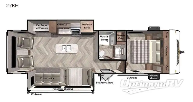 2021 Forest River Wildwood 27RE Floorplan Photo