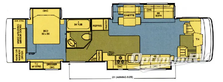 2005 Newmar Kountry Star Diesel 3907 RV Floorplan Photo