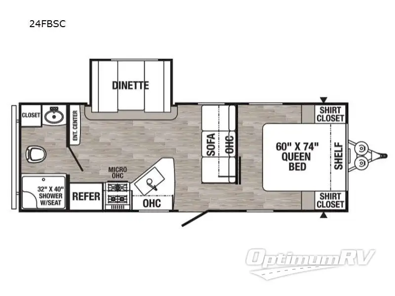 2021 Palomino Puma XLE Lite 24FBSC RV Floorplan Photo