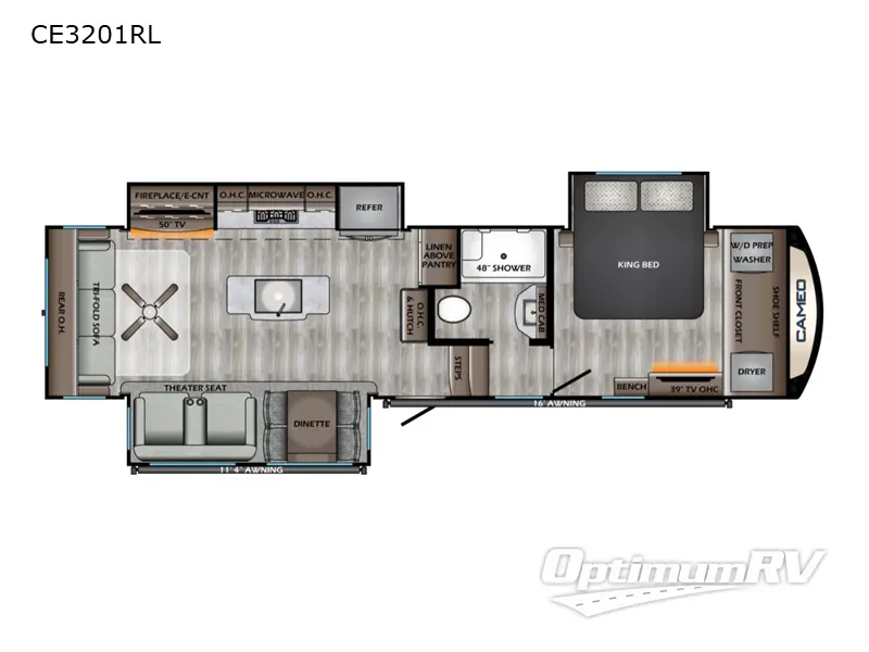 2022 CrossRoads Cameo CE3201RL Floorplan Photo