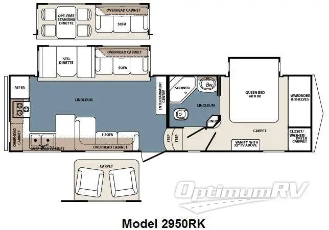 2010 Forest River Blue Ridge 2950RK RV Floorplan Photo
