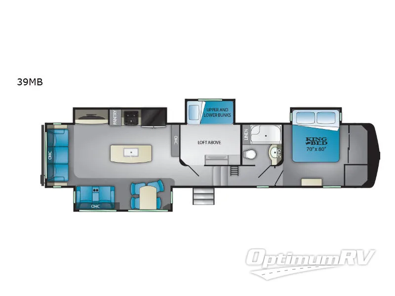 2020 Heartland Bighorn Traveler 39MB RV Floorplan Photo