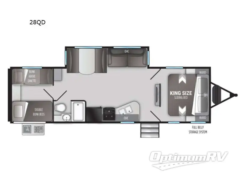 2021 Cruiser Radiance Ultra Lite 28QD Floorplan Photo