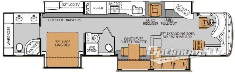 2013 Thor Tuscany TAG 45LT Floorplan Photo