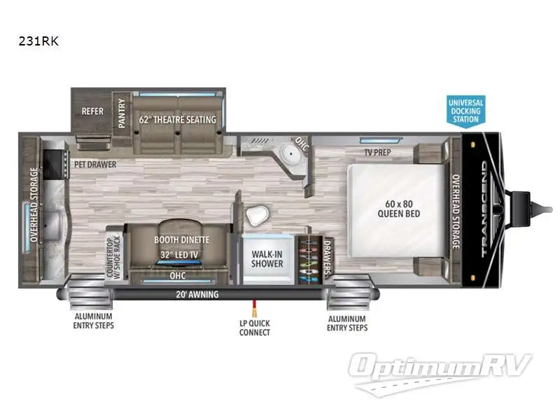 2022 Grand Design Transcend Xplor 231RK Floorplan Photo