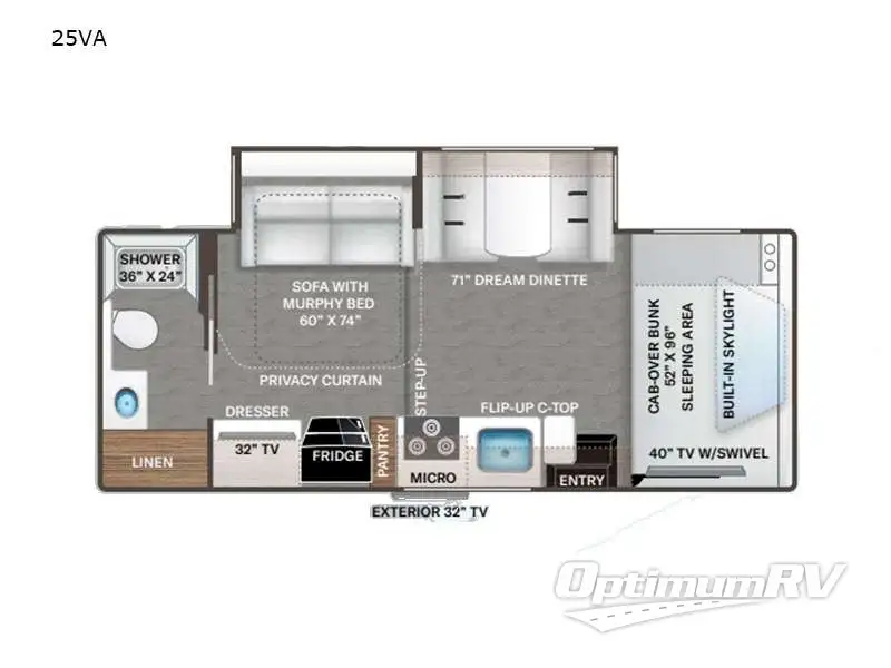 2023 Thor Geneva 25VA Floorplan Photo