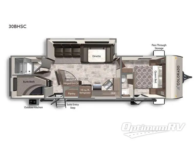 2022 Dutchmen Colorado 30BHSC RV Floorplan Photo
