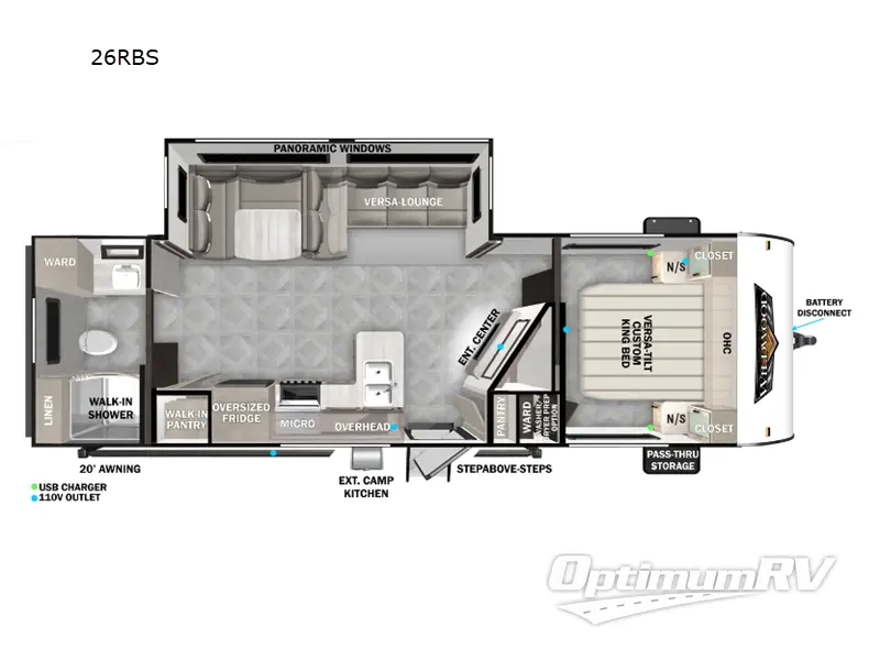 2024 Forest River Wildwood 26RBS RV Floorplan Photo