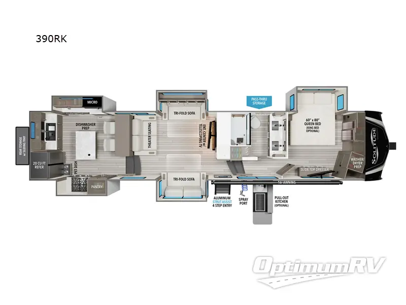 2025 Grand Design Solitude 390RK Floorplan Photo