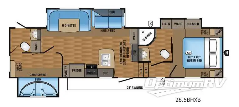 2017 Jayco Eagle HT 28.5BHXB RV Floorplan Photo