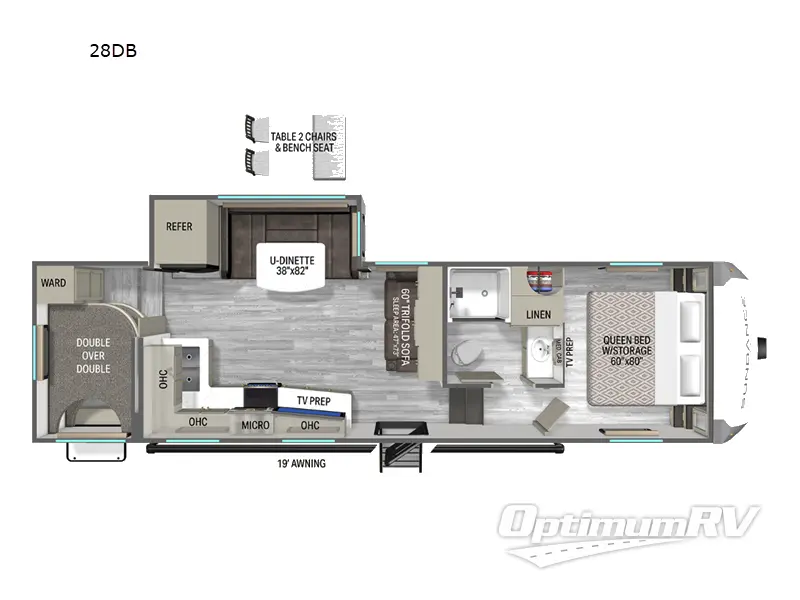 2026 Heartland Sundance 28DB RV Floorplan Photo