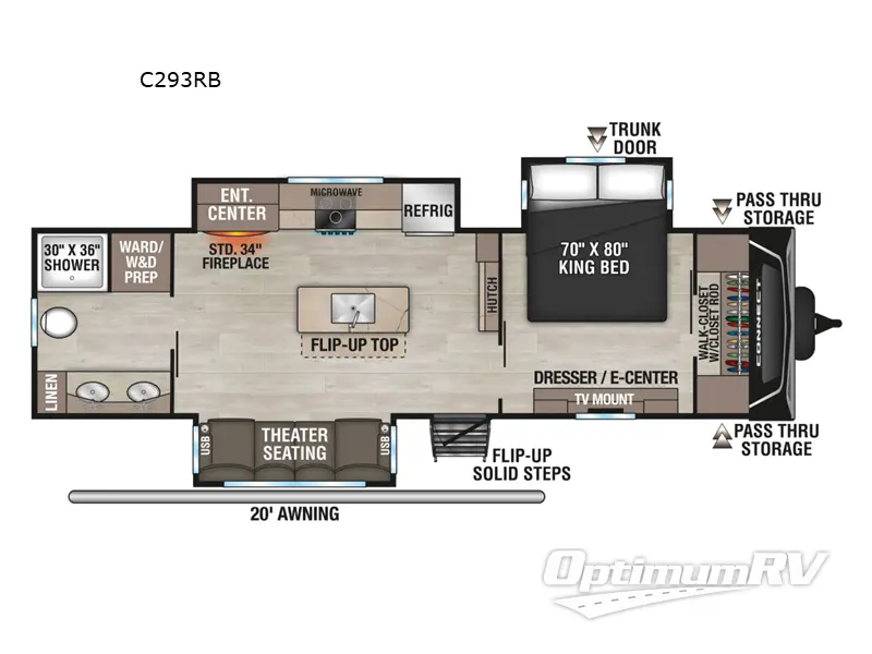 2026 KZ Connect C293RB RV Floorplan Photo