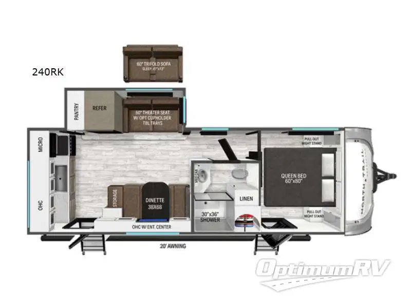 2026 Heartland North Trail 240RK Floorplan Photo
