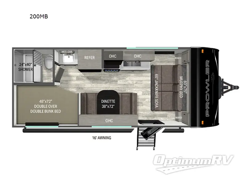 2026 Heartland Prowler 200MB RV Floorplan Photo
