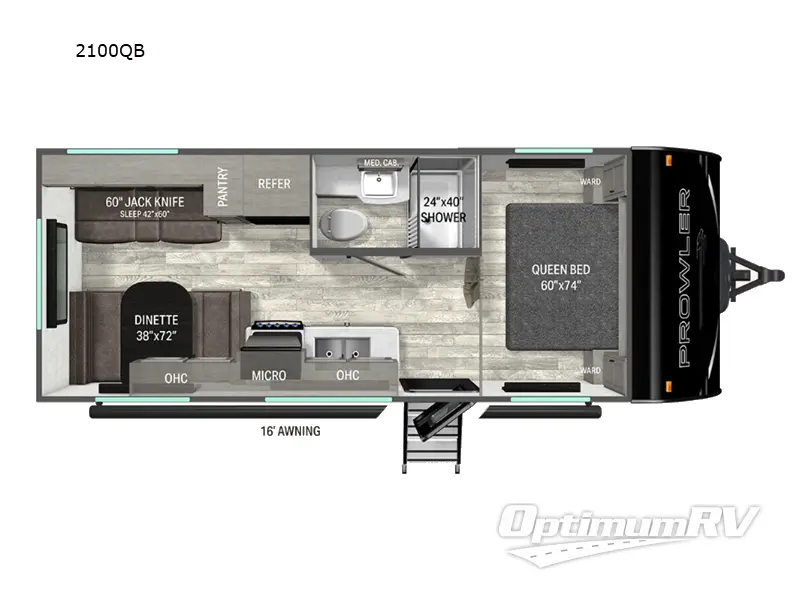 2026 Heartland Prowler 2100QB RV Floorplan Photo
