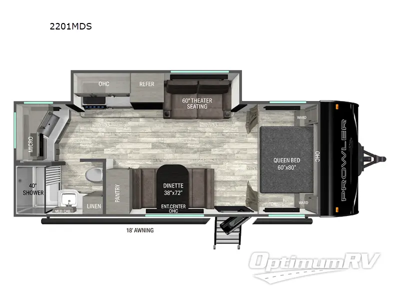 2026 Heartland Prowler 2201MDS RV Floorplan Photo
