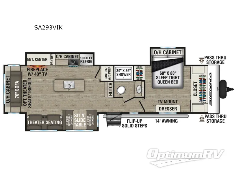 2026 Venture Sienna SA293VIK RV Floorplan Photo