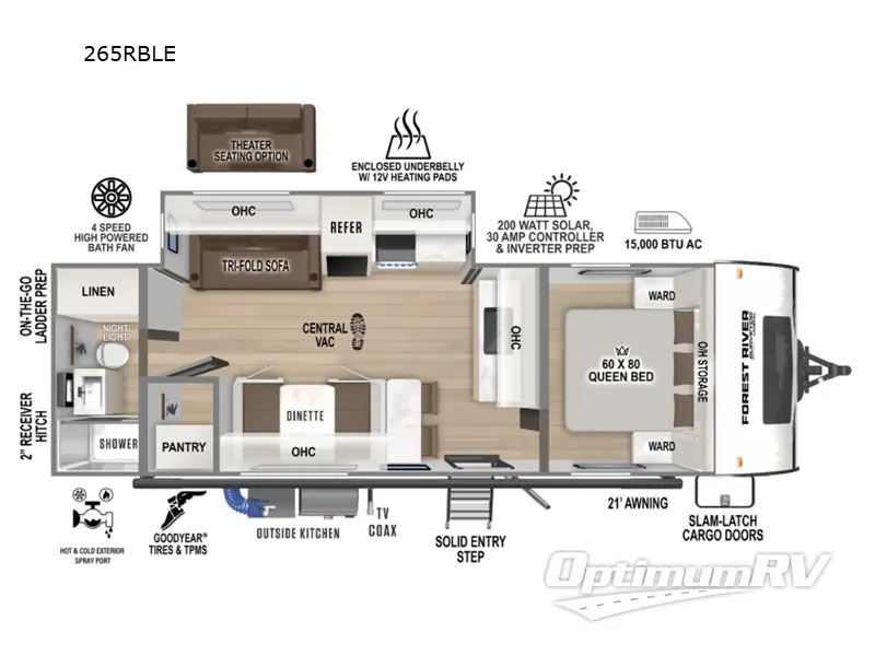 2025 Forest River Surveyor Legend 265RBLE RV Floorplan Photo