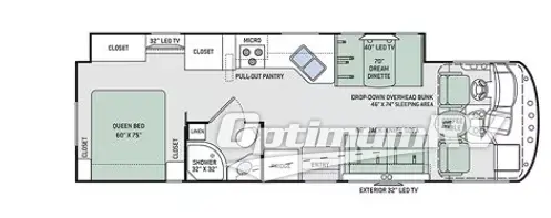 2019 Thor Freedom Traveler A30 RV Floorplan Photo