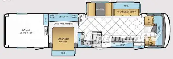 2014 Newmar Canyon Star 3920 Floorplan Photo