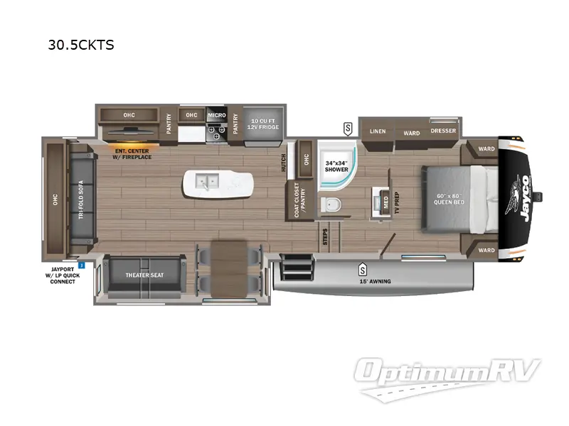 2023 Jayco Eagle HT 30.5CKTS RV Floorplan Photo