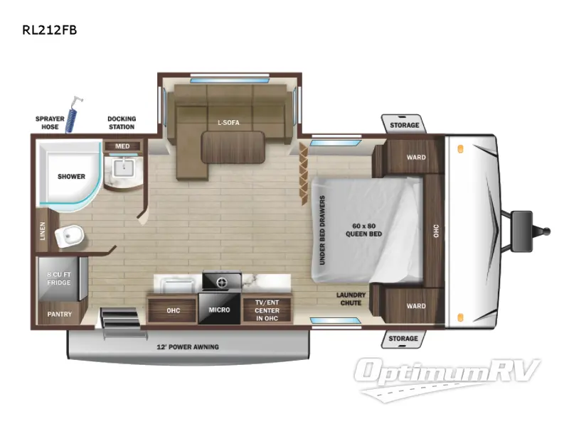 2022 Highland Ridge Range Lite RL212FB RV Floorplan Photo