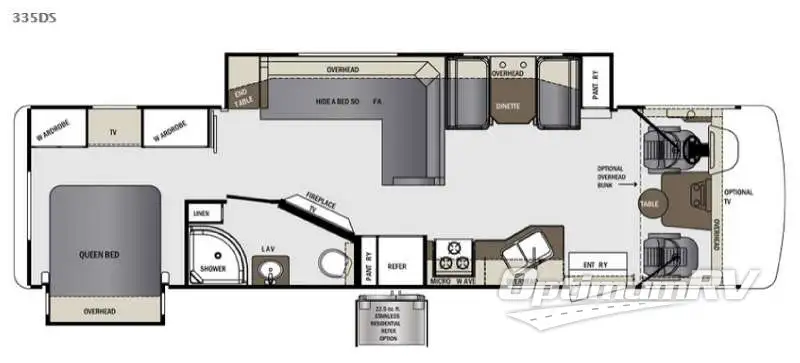 2015 Forest River Georgetown 335DS Floorplan Photo