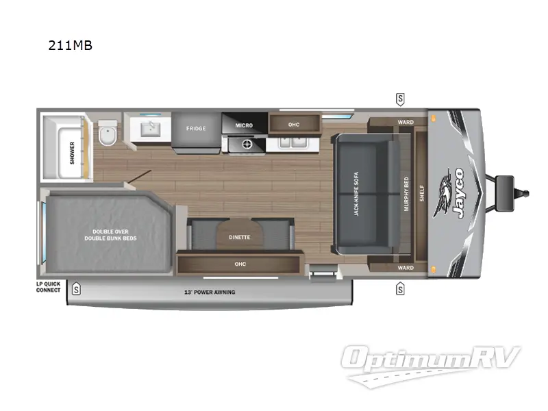 2026 Jayco Jay Flight SLX 211MB RV Floorplan Photo