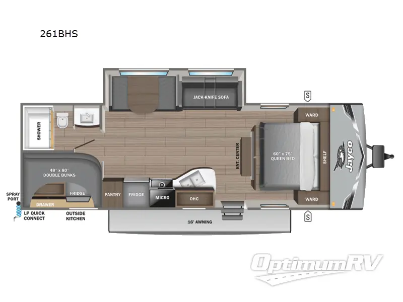 2026 Jayco Jay Flight SLX 261BHS Floorplan Photo
