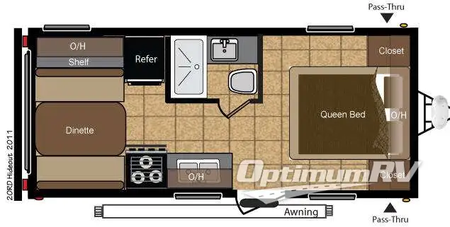 2011 Keystone Hideout 20RD Floorplan Photo