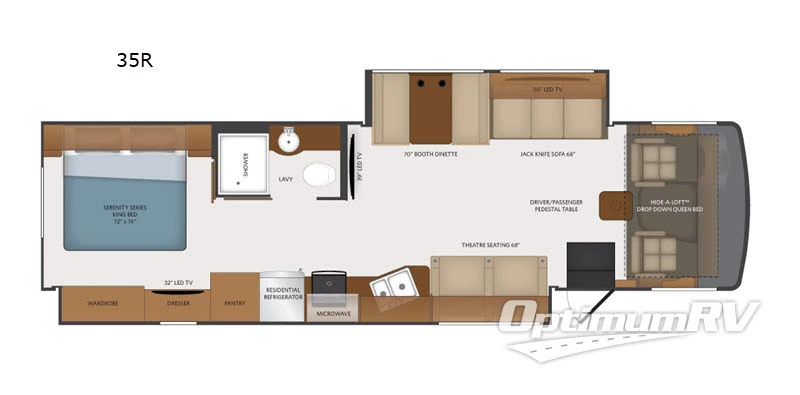2019 Fleetwood Flair 35R RV Floorplan Photo