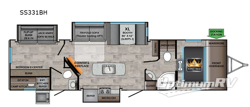 2022 CrossRoads Sunset Trail SS331BH Floorplan Photo