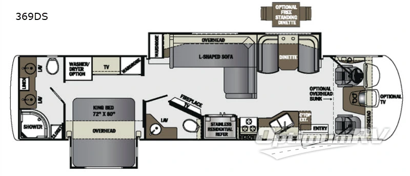 2018 Forest River Georgetown XL 369DS RV Floorplan Photo
