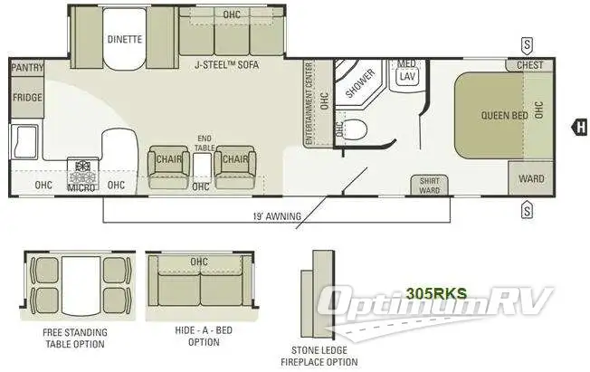 2012 Starcraft Autumn Ridge 305RKS RV Floorplan Photo
