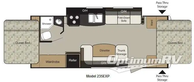 2011 Keystone Passport Express SL 235EXP RV Floorplan Photo
