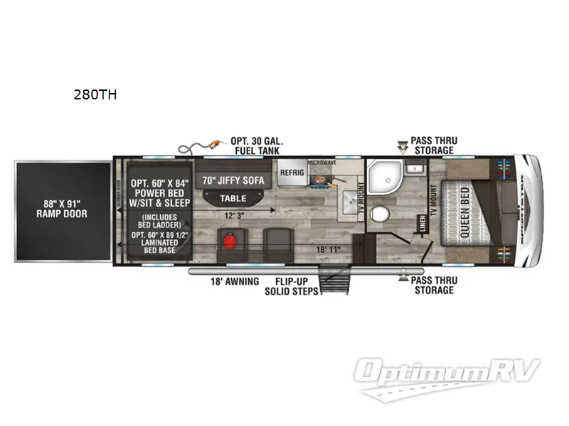 2023 KZ Sportster 280TH RV Floorplan Photo