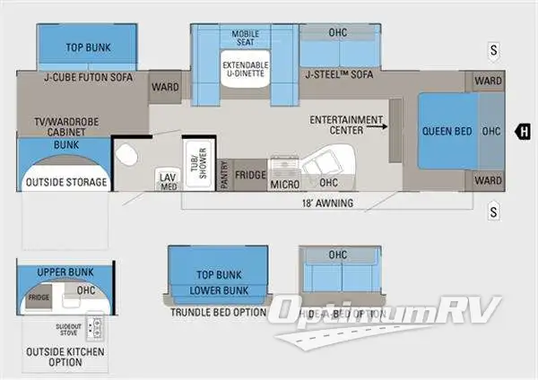 2011 Jayco Jay Flight G2 32BHDS RV Floorplan Photo