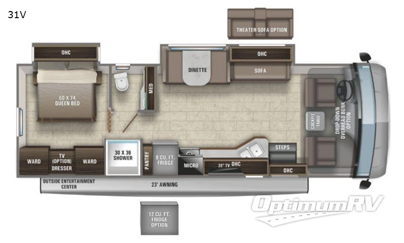 2021 Entegra Vision 31V RV Floorplan Photo