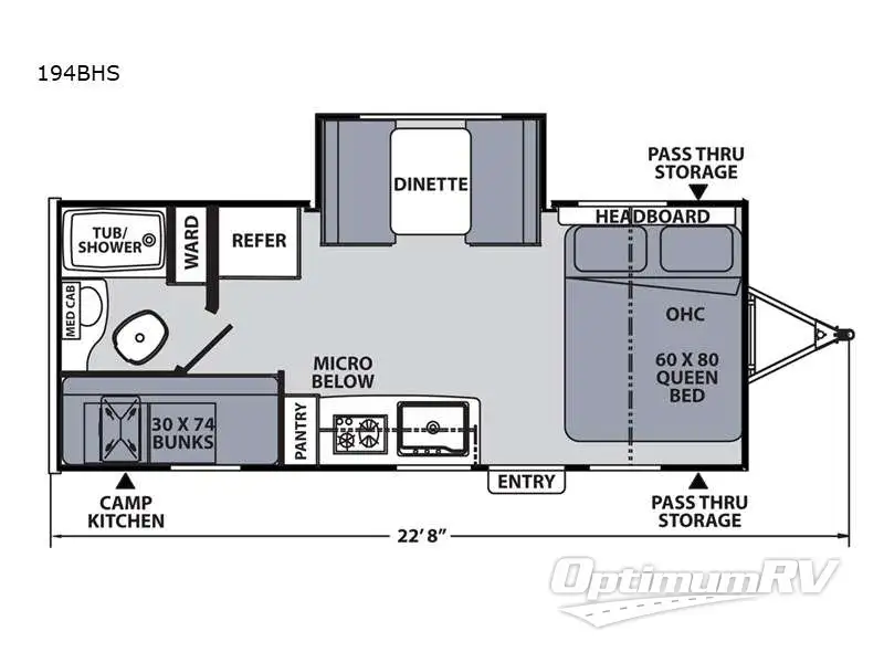 2022 Coachmen Apex Nano 194BHS Floorplan Photo
