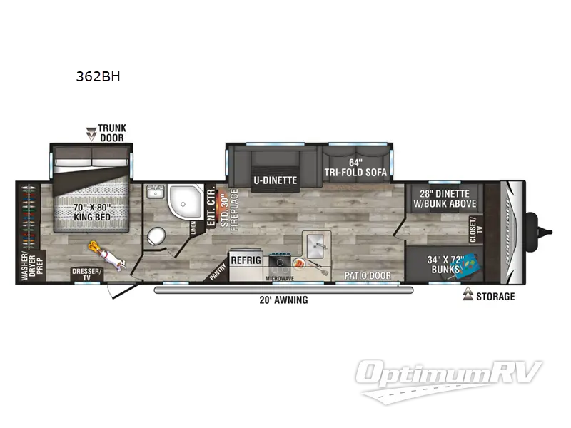 2022 KZ Sportsmen 362BH Floorplan Photo